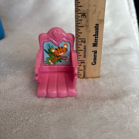 Fisher Price Loving Family Dollhouse Pink High Chair tiger design incomplete 2” - Picture 7 of 8